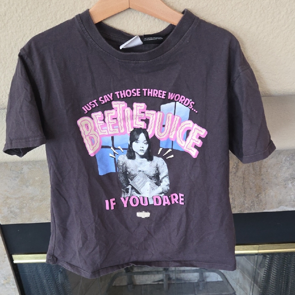 Zara Kids Beetlejuice Graphic Tee - Black and Pink